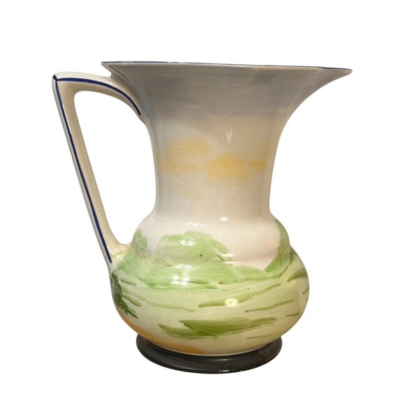 Vintage Gibson & Sons Water Windmill Pitcher Vase Made in England 6" Tall Cerami - Picture 6 of 11